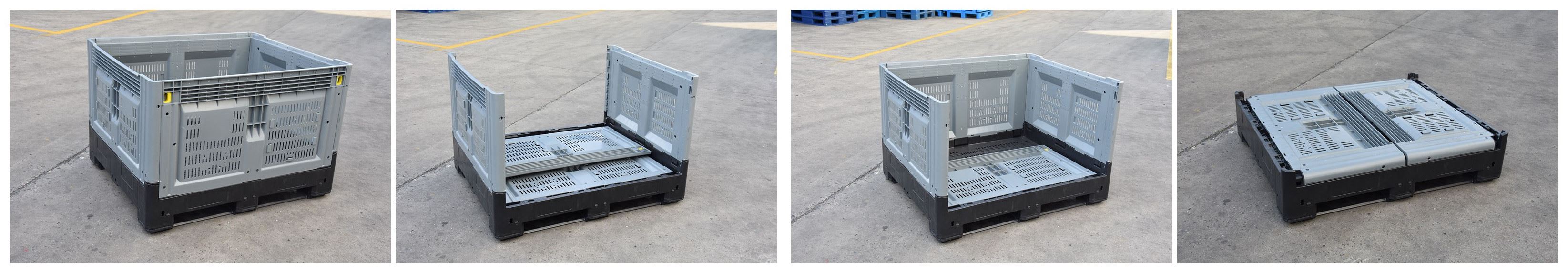 Heavy duty collapsible pallet crates